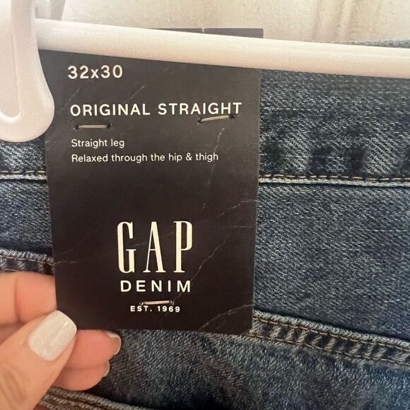 NWT Gap Mens original‎ straight leg relaxed through hip & thigh size 32x30 - Picture 10 of 13